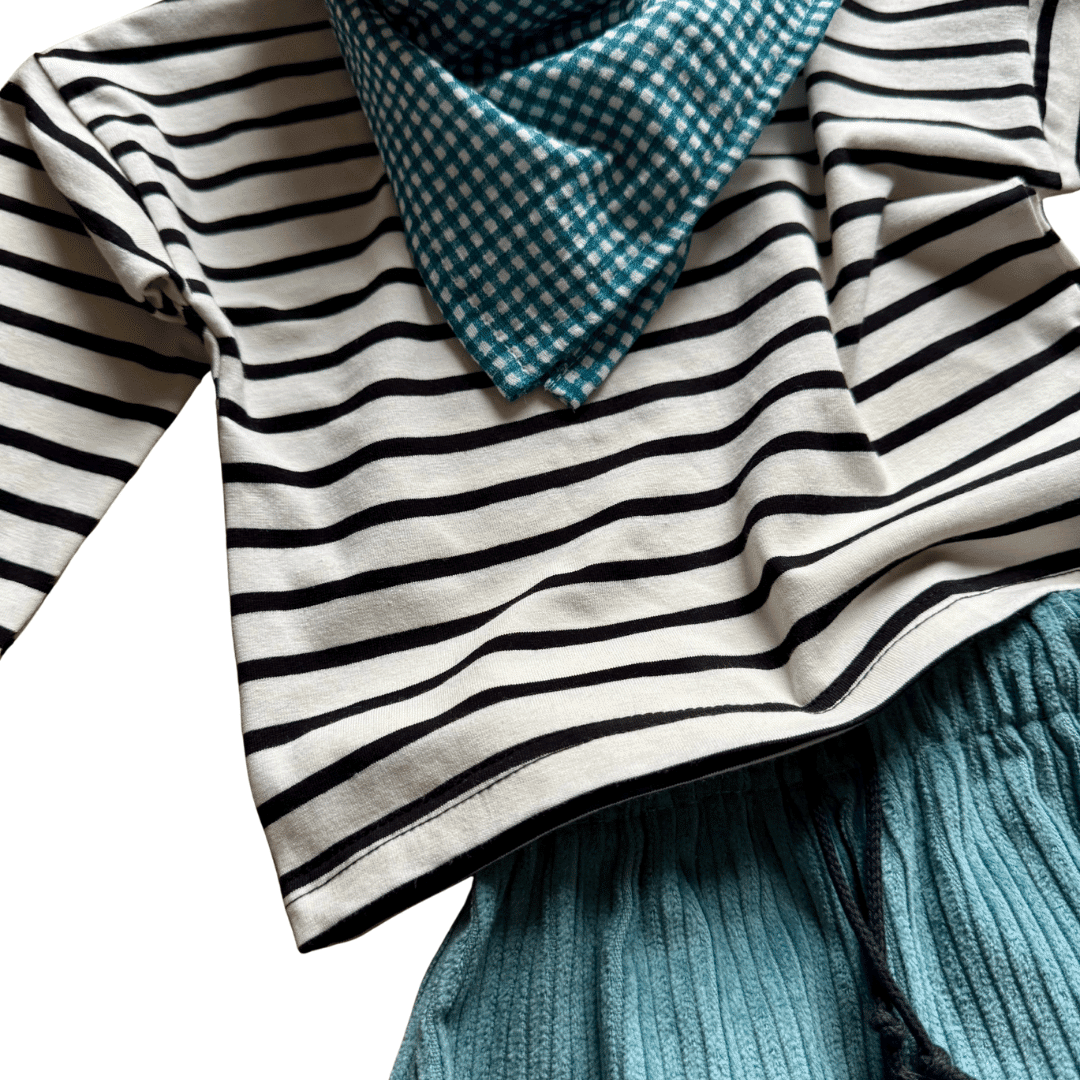 Foulard vichy bleu - Moomie – Image 5