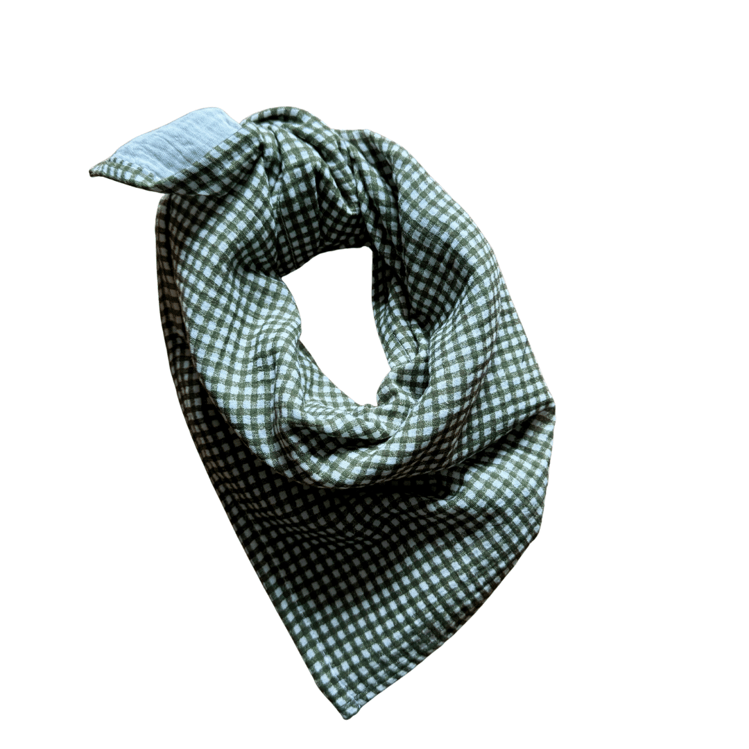 Foulard vichy kaki - Moomie – Image 4