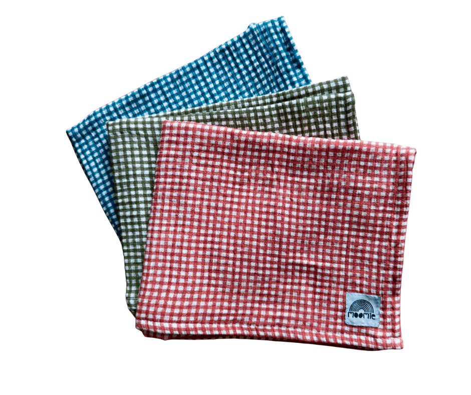 Foulard vichy bleu - Moomie – Image 7