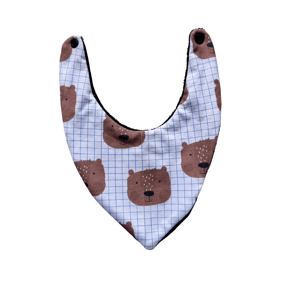 Bavoir bandana Ours carreaux - Moomie – Image 2