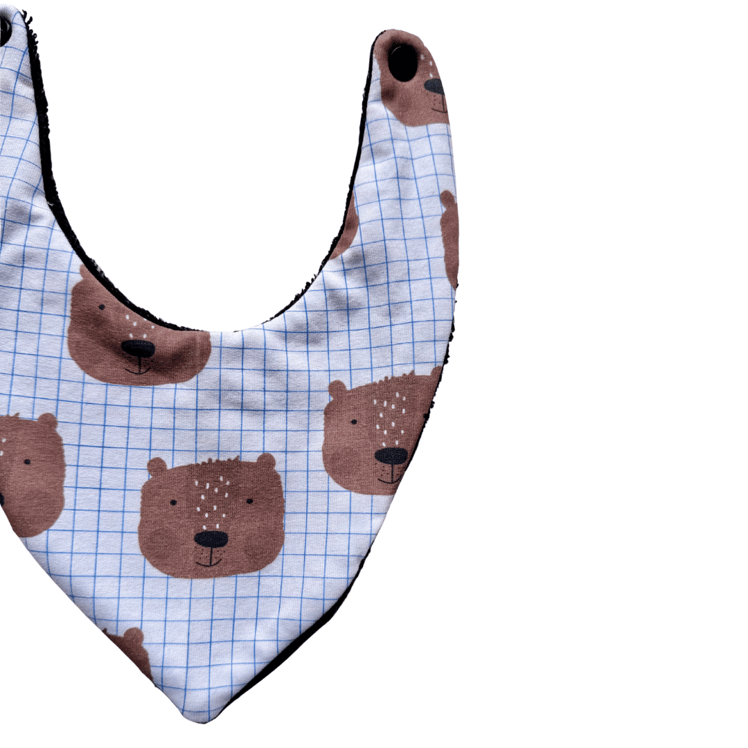 Bavoir bandana Ours carreaux - Moomie – Image 3
