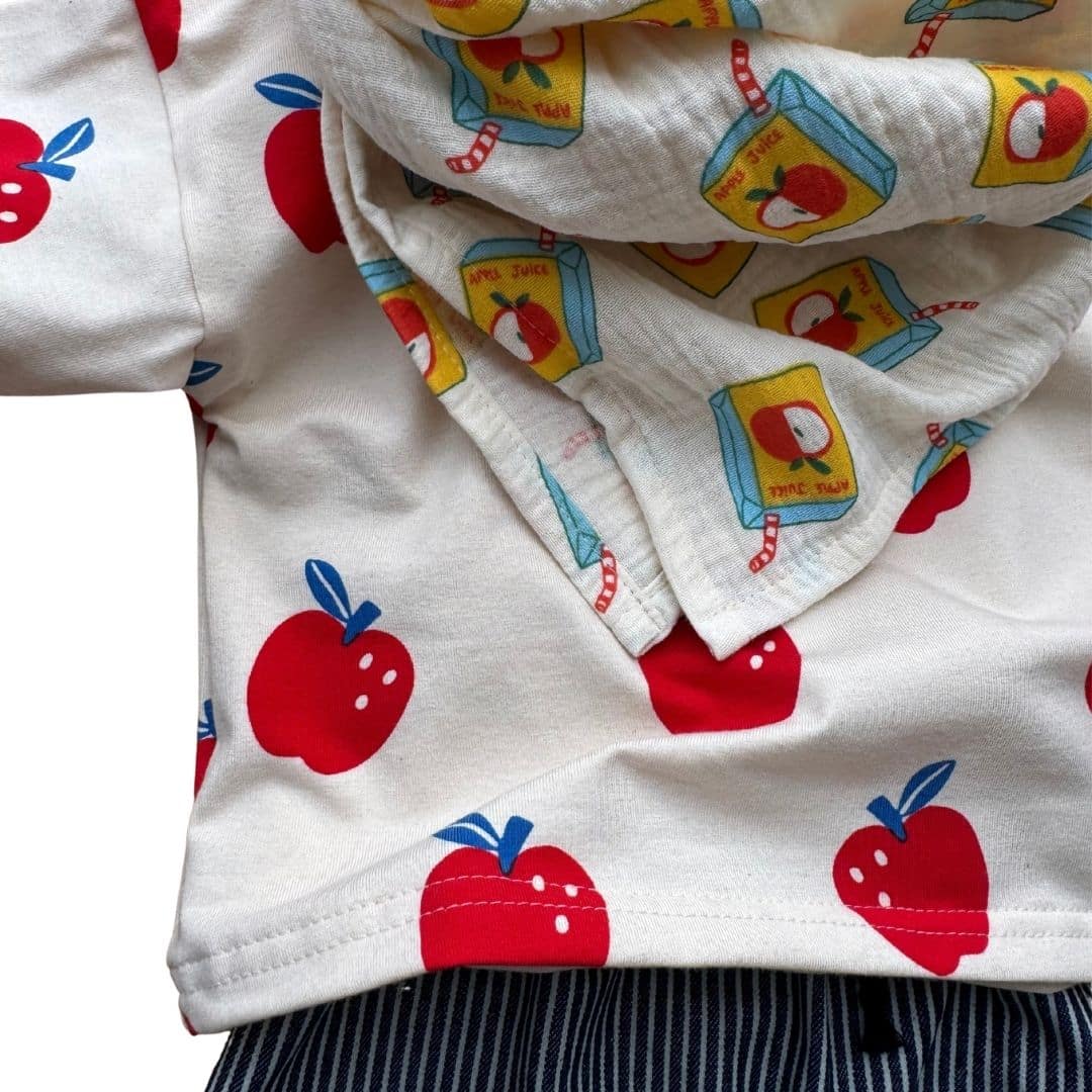 T-shirt bébé Pomme associé au lange Apple Juice Little New York