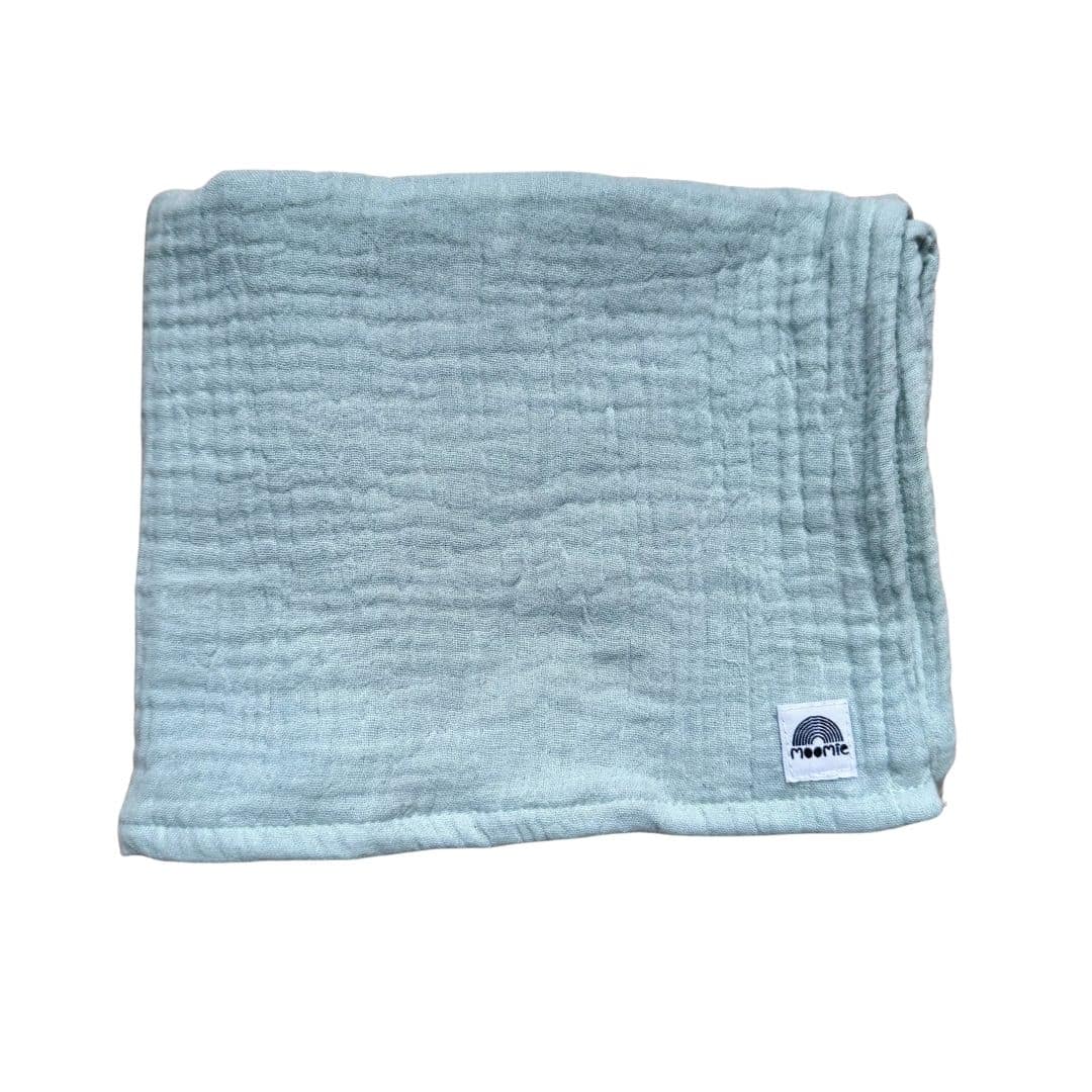 Lange bébé en triple gaze de coton – Vert d’eau – Image 6